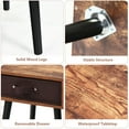 thumbnail image 6 of Costway Mid-Century Accent Bedside Table W/ Fabric Drawer Rustic Brown, 6 of 11