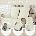 thumbnail image 5 of Lavish Cover 100% Waterproof Recliner Loveseat Cover, 2 Pieces Non-Slip Recliner Couch Slipcovers, Washable Furniture Protector with Pockets & Elastic Straps for Kids Pets, 2 Seaters, Cream White, 5 of 9