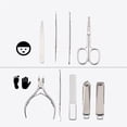 thumbnail image 3 of 9 Pcs/set Practical Manicure Set Pedicure And Grooming 9 In 1 Stainless Steel, 3 of 3