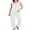 04-C-White, variant on Womens Two Piece Pajama Set Soft Sleeveless Ruffle Strap Cami Top and Long Pants Lightweight Lounge Sleepwear Black M