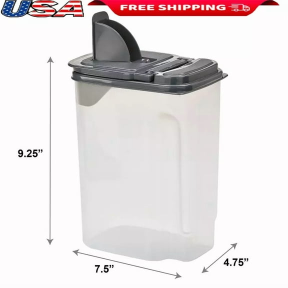Plastic Food Dispenser 3.5 Qt Airtight Kitchen Storage Container Clear Jar New