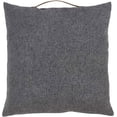 thumbnail image 3 of Fennco Styles Solid Chenille Decorative Filled Throw Pillow with Handle 18" W x 18" L – Slate Accent Cushion for Couch, Bedroom, Living Room and Office Décor, 3 of 4