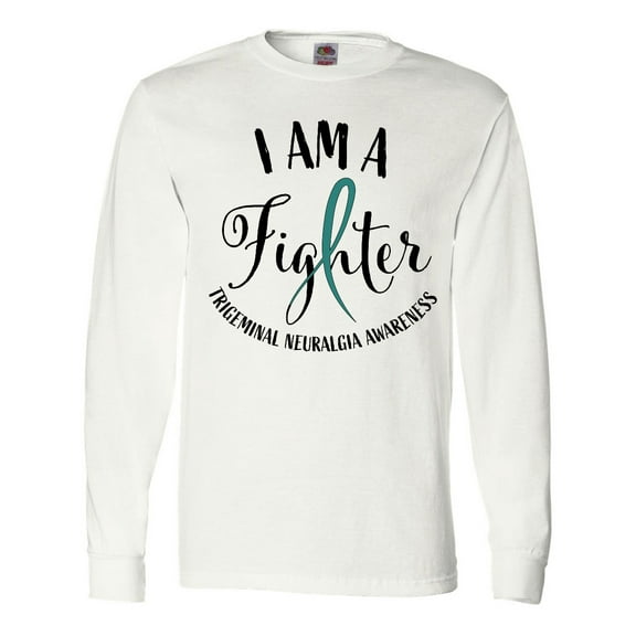Inktastic Trigeminal Neuralgia Awareness I am a Fighter Long Sleeve T-Shirt