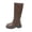 Khaki, variant on Viluyesy Knee High Boots for Women Fashion Platform Round Toe Buckle Faux Leather Motorcycle Biker Shoes Khaki Size 7.5