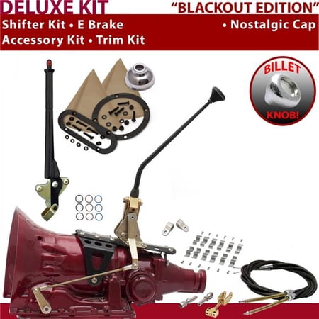 American Shifter 4L80E Shifter Kit Black 12 in. E Brake Cable Clamp Clevis Trim Kit for F107D