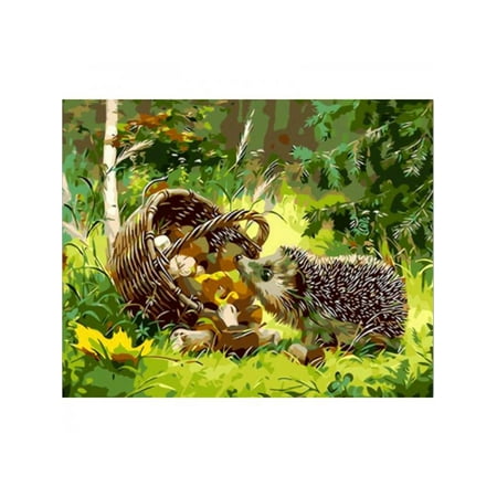 Animal Oil Painting - Topumt Oil Painting Animals Scenery Paint By Numbers Canvas Home Wall Art Decors DIY