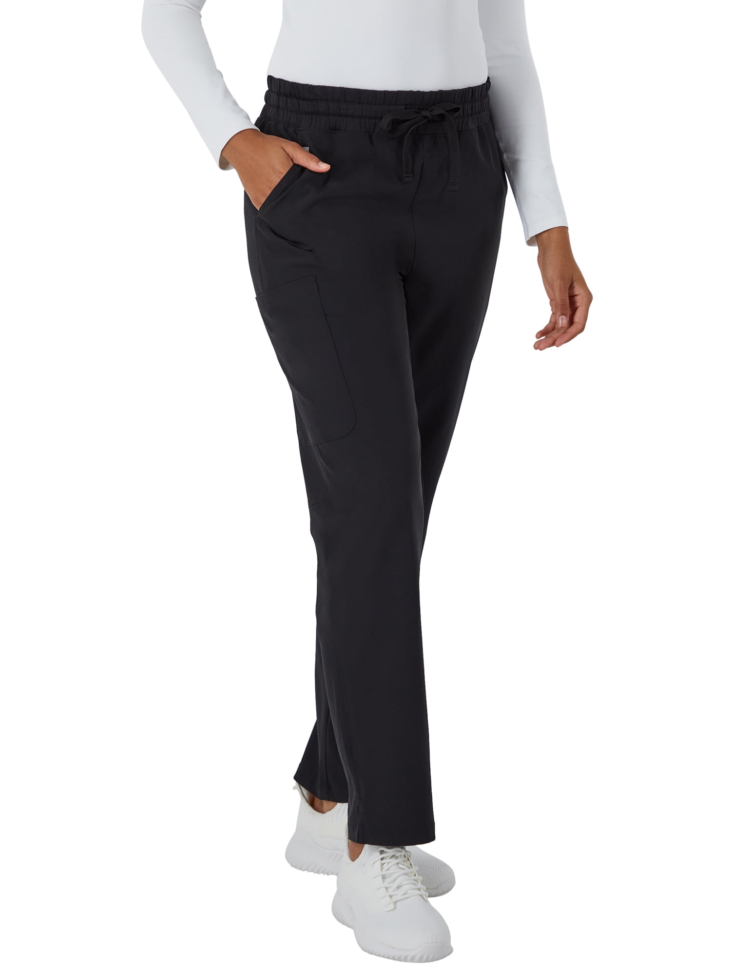 Hanes Women's Scrubs Drawstring Scrub Pants, Straight Leg, Comfort Fit, Pockets, Sizes XS-3XL