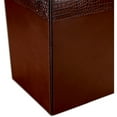 thumbnail image 3 of Brown Crocodile Embossed Leather Waste Basket, 3 of 3