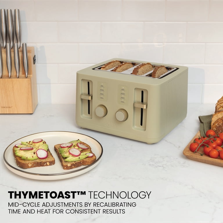 Thyme & Table 4-Slice Toaster, Eucalyptus Green photo 6