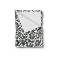 thumbnail image 2 of Black and White Soft Flannel Fleece Blanket, Simple Floral Motifs Tropical Island Vegetation in Monochrome Doodle Style, Cozy Plush for Indoor and Outdoor Use, 60" x 80", Black White, by Ambesonne, 2 of 5