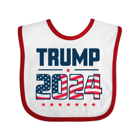 

Inktastic Trump 2024 Election Flag Gift Baby Boy or Baby Girl Bib