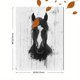 thumbnail image 3 of Qisvanset 12x16 Inch 2D Flat Framed Canvas Art, Black White Horse Ink Sketch Rustic Western Farmhouse Wall Decor, 3 of 5