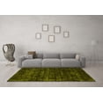 thumbnail image 3 of Ahgly Company Indoor Round Abstract Yellow Modern Area Rugs, 4' Round, 3 of 4