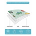 thumbnail image 5 of Quilts Twin Size Bedding Set, Teal Cartoon Truck Lightweight Quilted Comforter, Funny Cute Colorful Car Tree Polka Dot Soft Reversible Bedspread Coverlet with Pillow Covers for All Season, 68" x 86", 5 of 7