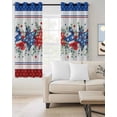 thumbnail image 2 of Independence Day Kitchen Curtains Star Stripe Flag Eucalyptus Red Blue Cafe Short Curtains for Bathroom Blackout Window Curtain Small Window Treatment Drapes for Bedroom Living Room 27.5"x39"x2, 2 of 9