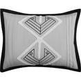 thumbnail image 2 of Nanshing Carter 7 Piece Geometric Comforter Set , Black/Grey , Queen Size , Terry Embroidery, 2 of 5