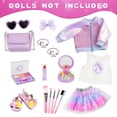 thumbnail image 2 of Set de ropa y accesorios de maquillaje para muñecas de 18 pulgadas ZQDOLL, 2 of 7