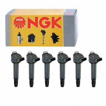 6 pc NGK 48726 Ignition Coils for 1415217 178-8491 2505-307329 36-8111 90919-02251 90919-02255 90919-A2002 90919-A2002A 90919-A2004 90919-A2007 E987 IC567 UF-487 UF487 UF487T Spark Plug Wire Boot