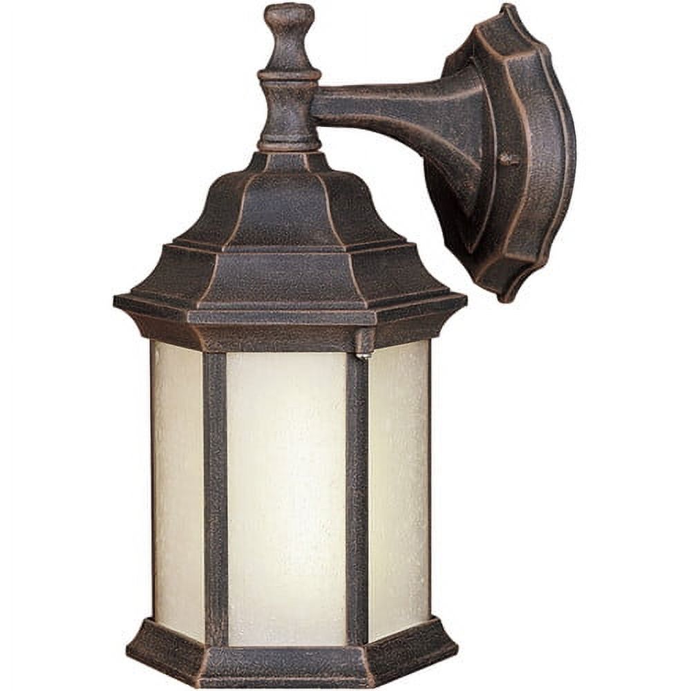 Forte Lighting - One Light Outdoor Lantern   Black Finish Frosted Seeded  Glass - image 2 of 3