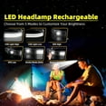 thumbnail image 4 of Rechargeable Headlamp 230° Wide Beam, Motion Sensor COB&LED Headlamp, 5 Modes Headlamps For Adults, Bright Headlight For Work, Camping, 4 of 13