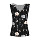 thumbnail image 5 of ICHUANYI Clearance Womens Tank Summer Printed Buttons Sleeveless V-Neck Casual Blouse Button Tunic Tops(Black, XL) ICHUANYI WER2023081007687, 5 of 5