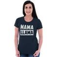 thumbnail image 4 of Funny Mama Llama Mothers Day Pun Womens Fitted Plus Size Graphic Tee Brisco Brands 2X, 4 of 5