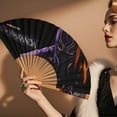 thumbnail image 3 of Eyes of Wakanda-theme Folding Fan Chinese Fan Hand Polyester Foldable Fan Fans for Dancing Party Home Suitable for Home, Office, Party, 3 of 6