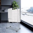 thumbnail image 4 of Lineslife Double Clothing Rack with Wheels, Rolling Clothes Rack Heavy Duty Garment Racks for Hanging Clothes Adjustable, Double Rail, 4 of 7