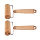 thumbnail image 2 of 2 uds rodillo pequeño rotación de 360 grados mango ergonómico fácil de limpiar rodillo de masa de madera para Pizza pastel pan, 2 of 12