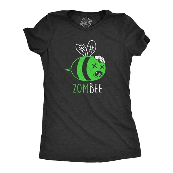 Velto Womens Zombee T-Shirt Zombie Bumble Bee Graphic Tee All Size S-5XL