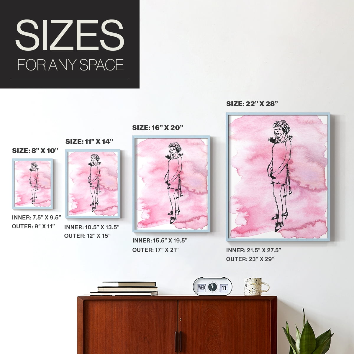 60's Fab II in Paper Solid Wood 8 x 10 Framed Print