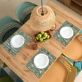 thumbnail image 3 of Striped Four Leaf Clover Placemats Set of 6 Rectangle Table Mats Washable Heat-Resistant Place Mat for Kitchen Dining Table Decor Indoor Outdoor, 3 of 5