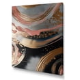 thumbnail image 2 of Designart "Liquid Ink Circles in Gold and Pink Abstract II" Abstract Canvas Wall Art - Modern Gold Abstract Shapes Entryway Wall Art Print, 2 of 6