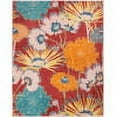 thumbnail image 3 of Nourison Allur Floral Red Multicolor 7'10" x 9'10" Area Rug, (8x10), 3 of 9