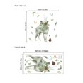 thumbnail image 3 of Adhesivos de pared con estampado floral, lobo artístico y piña, 3 of 3