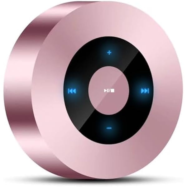 wonima11 Smart LED Touch Play Bluetooth Speaker Portable Wireless Speaker with HD Sound/12-Hour Playtime/Bluetooth 5.0/TF Card Support, for iPhone/ipad/Tablet/Laptop/Android Phone (Rose Gold)
