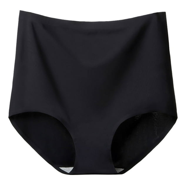 WZXFASHION Culottes pour Femmes Grande Taille Culottes pour Femmes Taille Ultra Haute Couleur Unie Culottes en Soie Glacée Sans Traces Ne Se Coincent Pas au Milieu des Fesses Culottes pour Femmes A TG