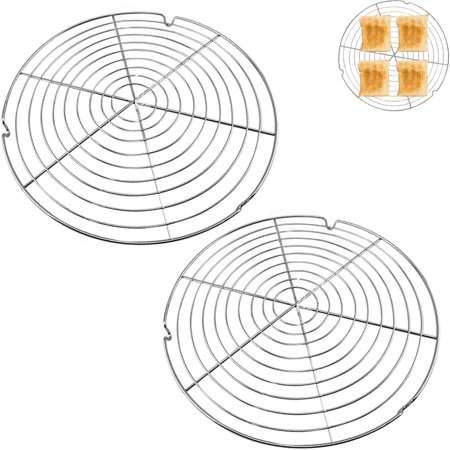 Baked Good Rack Set of 2 round cake cooling racks - Cake rack for even and fast cooling ...