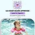 thumbnail image 3 of Dark Lightning USCG Approved Life Jacket for Kids, Toddler Swim Vest with Arm Floats for Pool, Flamingo, 3 of 8