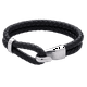 thumbnail image 1 of Brazalete para Hombre LUCKMAN Quentin Piel Vegana Acero Inoxidable Negro UNITALLA, 1 of 6