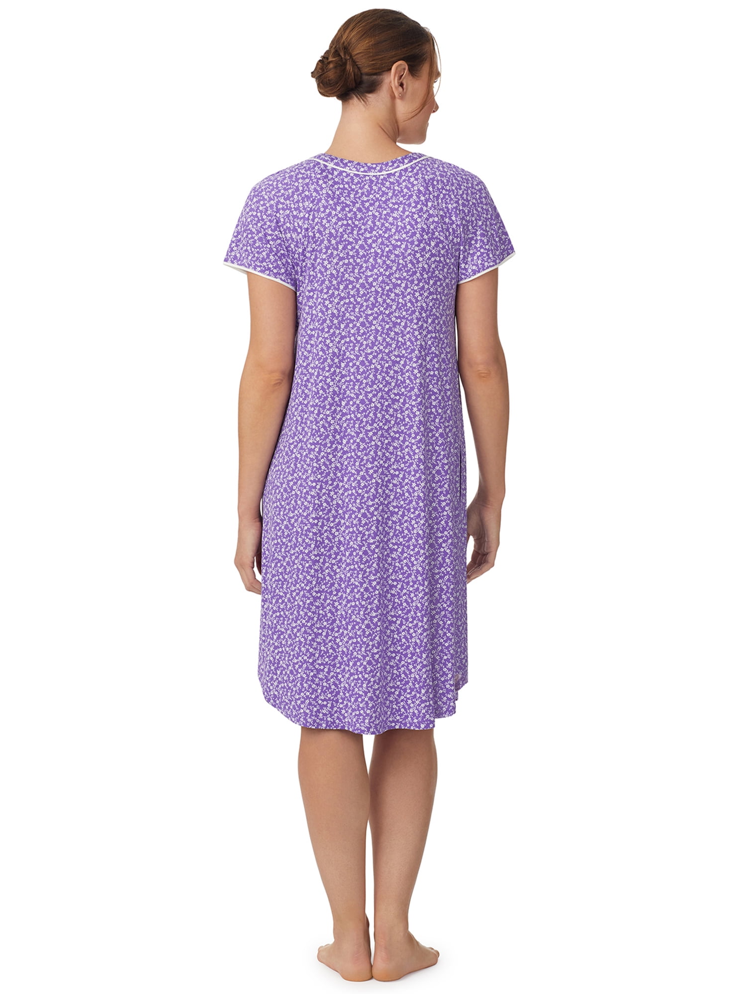 Aria Women's Raglan Sleeve Scoop Neck 40" Nightgown, Sizes XS to 5X