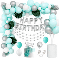 thumbnail image 6 of MMTX Blue Balloon Garland Arch Kit, Tiffany Blue Green Metallic Silver Latex Balloons for Baby Shower Wedding Birthday Graduation Anniversary Party Background Decorations, 6 of 7