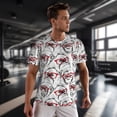 thumbnail image 3 of Wukai Monkey Print Men's Short-Sleeved Mesh T-Shirt,Quick-Dry Short Sleeve Workout T-Shirt-Small, 3 of 8