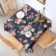 thumbnail image 2 of Pioneer Flower Floral Print Pattern Square Tablecloth,Waterproof Square Table Cover,Wipeable Spillproof Washable Table Cover for Home Kitchen Party Decor 42"X42"(107x107cm), 2 of 6