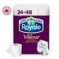 thumbnail image 1 of Royale Velour, 2 Ply Toilet Paper, 24 Equal 48 Bathroom Tissue Rolls, 1 of 15