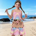 thumbnail image 3 of Uourmeti Girls Capybara Dress Floral Sleeveless Beach Sundress for Summer Kids Cartoon Clothes Midi Tiered Swing Dresses,3-14T, 3 of 7