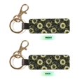 thumbnail image 2 of Wukai Sunflowers Print Leather Car Keychain, Universal Key Fob Keychain, Leather Key Chain Holder for Men and Women,360 Degree Rotatable, 2 of 5