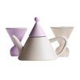 thumbnail image 1 of Ensemble de Tasses à Thé pour Maison de Poupée 1/12 Ensemble de Thé Meubles de Maison de Poupée Modèle Réaliste en Alliage Rôle Violettes Grand, 1 of 9