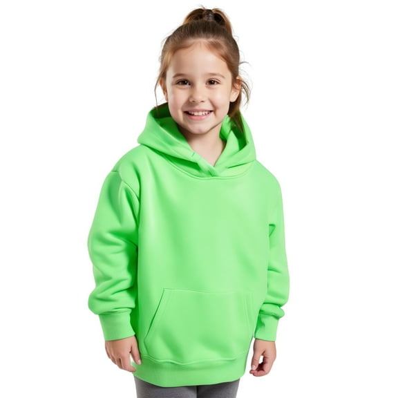 LIUYUNNN Kids Boys Hoodie Kids Pullover Light Green Hoodie Long Sleeve Casual Basic Pullover Sweatshirt Hoodie Fall Winter Clothes Girls Kids Clothes 4-5 Years Boys Girls Fall Outfits