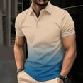 thumbnail image 5 of Afdoent Mens Polo Shirts Lapel Short Sleeve Shirt Gradient Print Dressy Casual Business Work Shirt Summer Tops Fashion Mens Shirts, 5 of 5